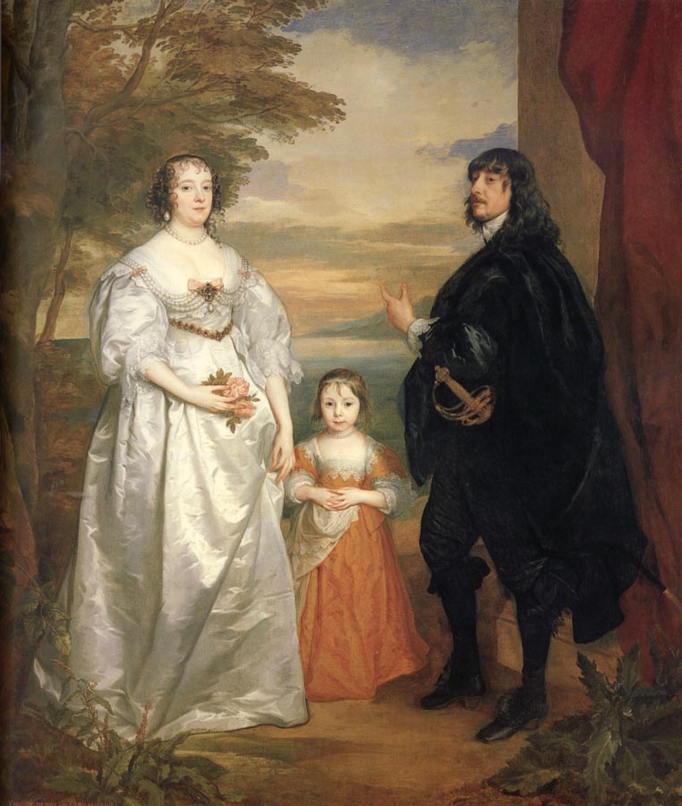 Anthony Van Dyck James,seventh earl of derby,his lady and child